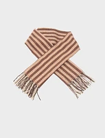 Elegant printed striped Oblong Scarf by Saki