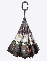 Modern Upside-down Floral Design Umbrella By Up-Brella.