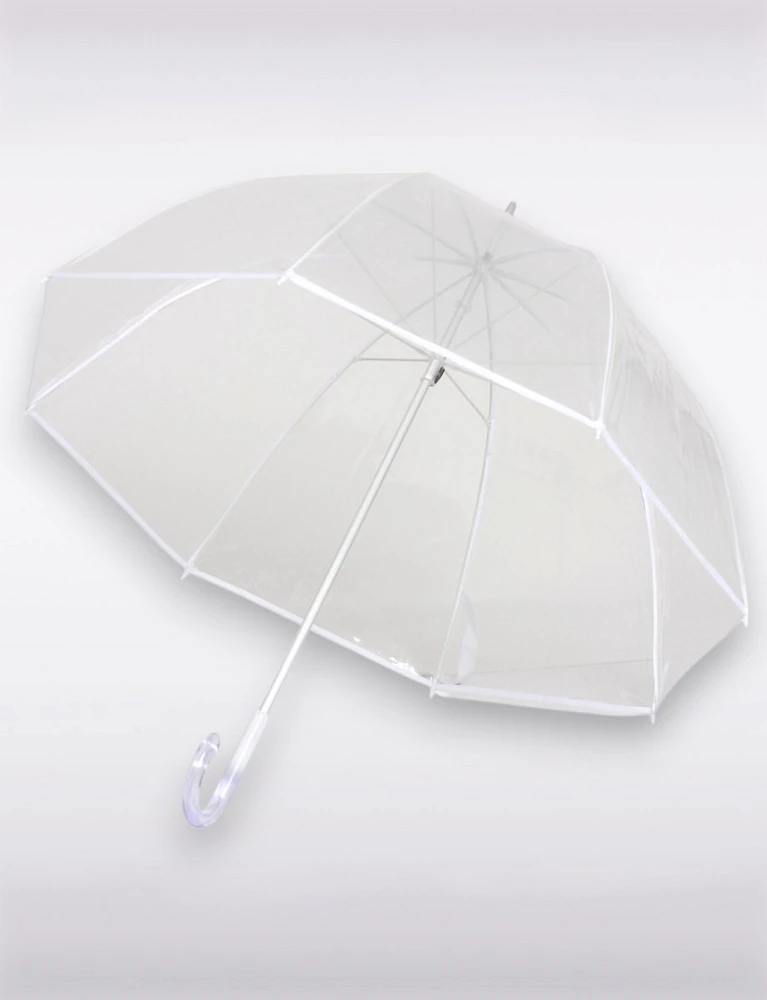 Aesthetic Transparent See-through Umbrella With White Borders