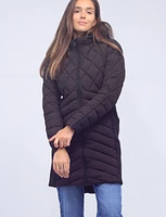 Vegan Recycled Water-resistant Long Puffer With Detachable Hood by Bernardo