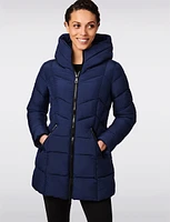 Vegan Eco-Plume Water-resistant Micro Tech Hooded Puffer by Bernardo