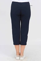 Vegan Chic Cropped Capri Pants With Side Slit By Point Zero