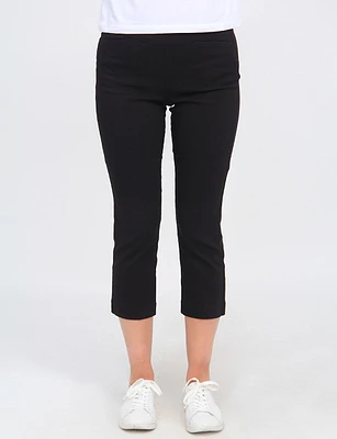 Vegan Pull-On Stretch Capri Pants by Point Zero