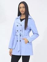 Vegan Classic Double-Breasted Belted Trench Coat by Saki Sport