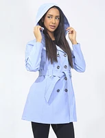 Vegan Classic Double-Breasted Belted Trench Coat by Saki Sport