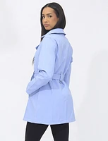 Vegan Classic Double-Breasted Belted Trench Coat by Saki Sport