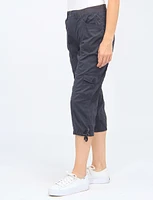 Charlene Cargo Capri with Adjustable Pulls at the Hem by Dash Clothing