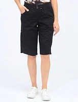 Vanessa Cotton Bermuda Shorts Side Pockets And Pulls by Dash Clothing