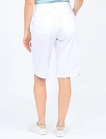 Vanessa Cotton Bermuda Shorts Side Pockets And Pulls by Dash Clothing