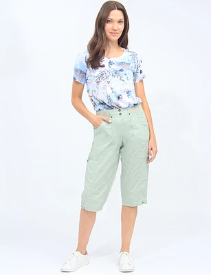 Vanessa Cotton Bermuda Shorts Side Pockets And Pulls by Dash Clothing