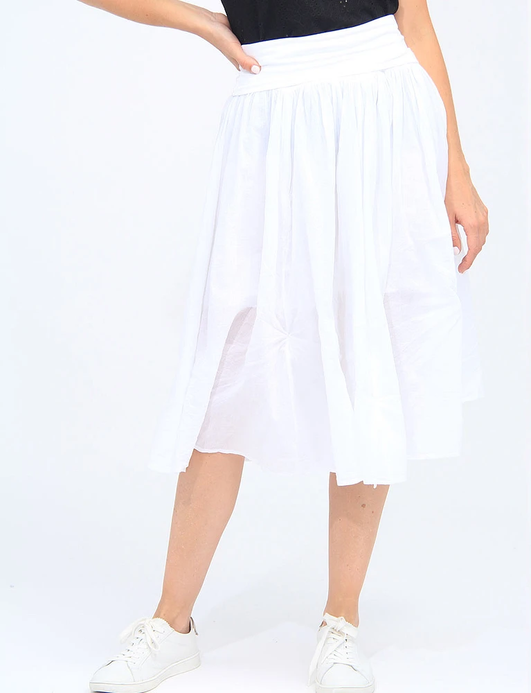 2-in-1 Lined Cotton Balloon Adjustable Inner Drawstring Skirt By Cute Options