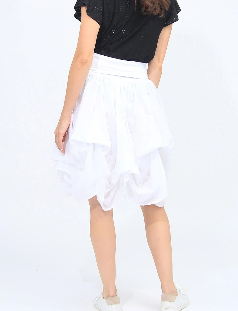 2-in-1 Lined Cotton Balloon Adjustable Inner Drawstring Skirt By Cute Options