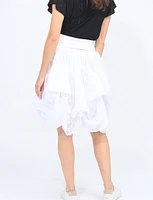 2-in-1 Lined Cotton Balloon Adjustable Inner Drawstring Skirt By Cute Options