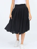 2-in-1 Lined Cotton Balloon Adjustable Inner Drawstring Skirt By Cute Options