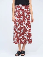 Floral Stretchy A-Line Maxi Skirt by Vamp