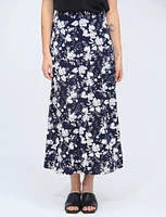 Casual A-Line Maxi Skirt With Floral Prints by Vamp