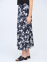 Casual A-Line Maxi Skirt With Floral Prints by Vamp