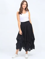 2-in-1 Lined Maxi Balloon Adjustable Inner Drawstring Skirt By Cute Options