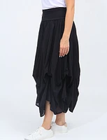 2-in-1 Lined Maxi Balloon Adjustable Inner Drawstring Skirt By Cute Options