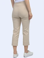 Chic Straight Fit Pull-On Capris with Two-Way Stretch by Amani Couture