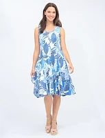 Sleeveless 3-in-1 Printed Adjustable Length Dress by Tango Mango