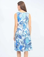 Sleeveless 3-in-1 Printed Adjustable Length Dress by Tango Mango