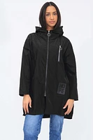 Long High Collar Ultralight Windshell Jacket by Froccella