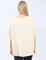 Chic Short Sleeve Blouse with Necklace by Froccella