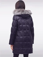 Detachable Genuine Fur Hooded Lightweight Down-Filled Coat by Frandsen