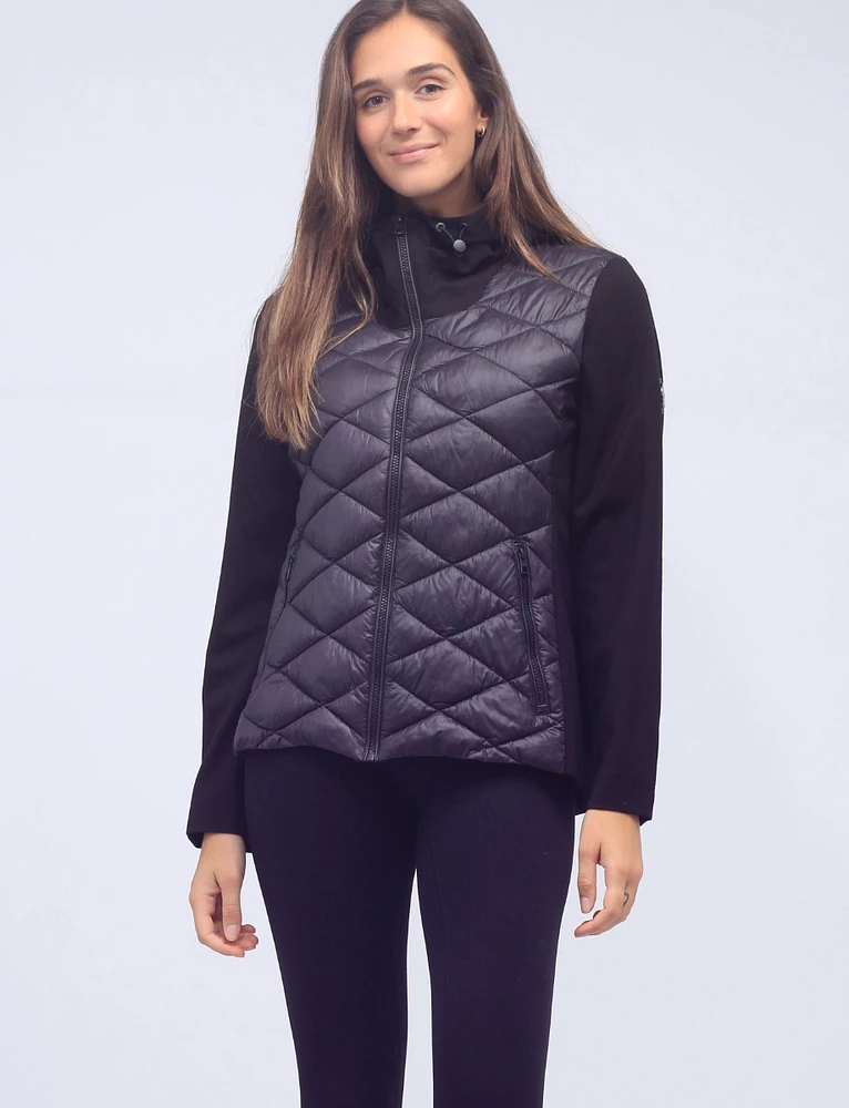 Palma Vegan Lightweight Quilted Polyfill Hooded Jacket by Saki