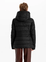 Classic Vegan High Collar Pillow Neck Long Puffer Jacket by Point Zero