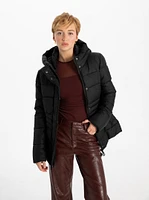 Classic Vegan High Collar Pillow Neck Long Puffer Jacket by Point Zero