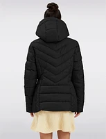 Classic Vegan High Collar Pillow Neck Long Puffer Jacket by Point Zero