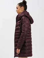 Vegan Quilted Lightweight Puffer Jacket With Hood by Point Zero