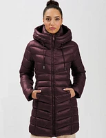 Vegan Quilted Lightweight Puffer Jacket With Hood by Point Zero