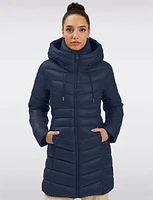 Vegan Quilted Lightweight Puffer Jacket With Hood by Point Zero