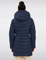 Vegan Quilted Lightweight Puffer Jacket With Hood by Point Zero