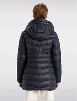 Vegan Quilted Lightweight Puffer Jacket With Hood by Point Zero