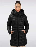 Vegan Quilted Lightweight Puffer Jacket With Hood by Point Zero