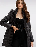 Vegan Quilted Lightweight Puffer Jacket With Hood by Point Zero