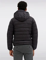 Vegan Lightweight Packable Hooded Puffer Jacket by Point Zero