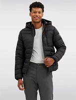 Vegan Lightweight Packable Hooded Puffer Jacket by Point Zero