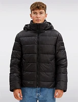 Vegan Eco-Down Mid-Weight Ultralight Hooded Puffer Jacket by Point Zero