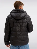 Vegan Eco-Down Mid-Weight Ultralight Hooded Puffer Jacket by Point Zero