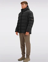 Vegan Quilted Puffer Jacket with Detachable Hood by Point Zero