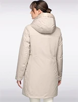 Water and Wind Resistant Long EcologicalWARM Down Hooded Coat by Geox