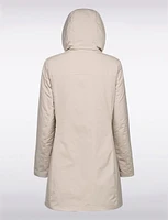 Water and Wind Resistant Long EcologicalWARM Down Hooded Coat by Geox