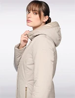 Water and Wind Resistant Long EcologicalWARM Down Hooded Coat by Geox