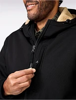 Hooded Softshell Fleece Lined Adjustable Drawstrings Hem Jacket by Free Country