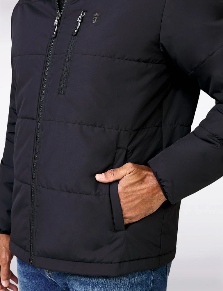 3-in-1 Hooded Fleece-Lined Jacket with Removable Interior Puffer by Free Country